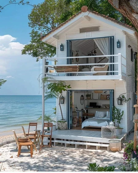 Beachside Shack 1BR at Nesara Bay City Lombok — Coastal white, relaxed and simple