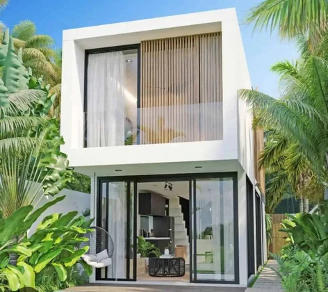 Moderna Oak 5BR at Nesara Bay City Lombok — The Moderna language at full scale