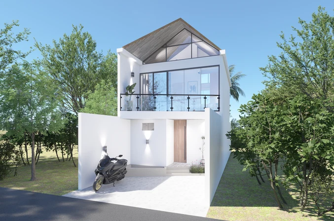 Nova 2BR at Nesara Bay City Lombok — Two bedrooms, two levels, one clean line